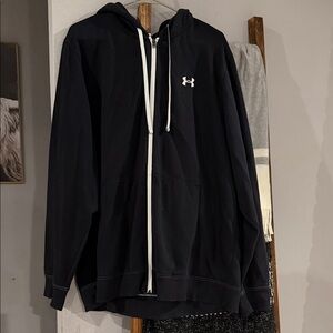 Under Armour Black Hoodie with White Accents